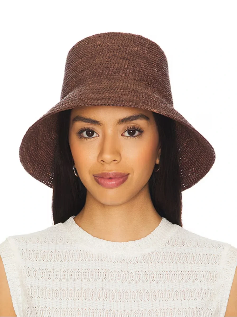 NEW JANESSA LEONE felix bucket hat in brown